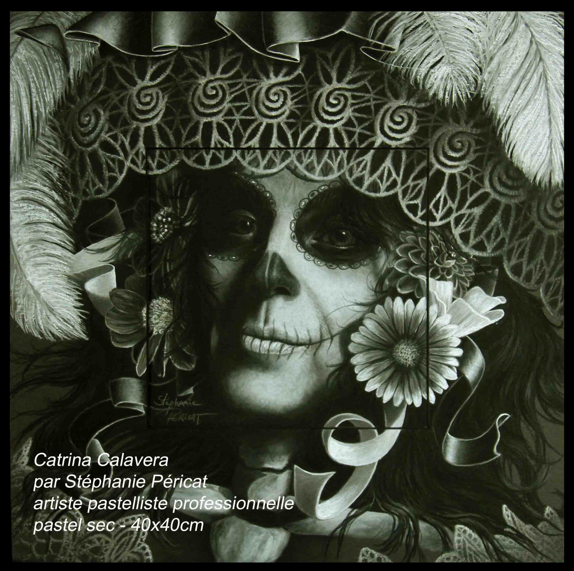 Catrina Calavera ( jour des morts, Mexique )  -  40 x 40 cm  -  Disponible